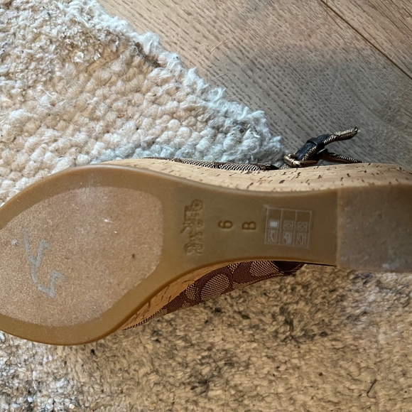 Coach Ferry Signature Platform Wedge Sandals - Picture 3 of 7